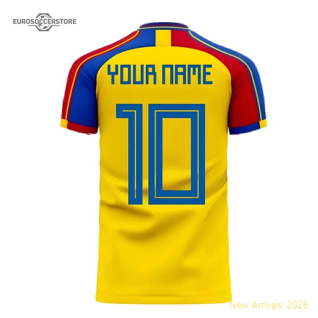 Romania 2025-2026 Home Concept Football Kit (Libero) (Your Name)-Football Shirts Shop