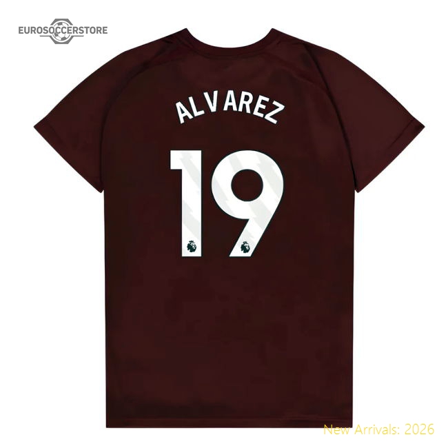West Ham United Poly T-Shirt (Claret/Blue) - Kids (Alvarez 19)-Football Shirts Shop
