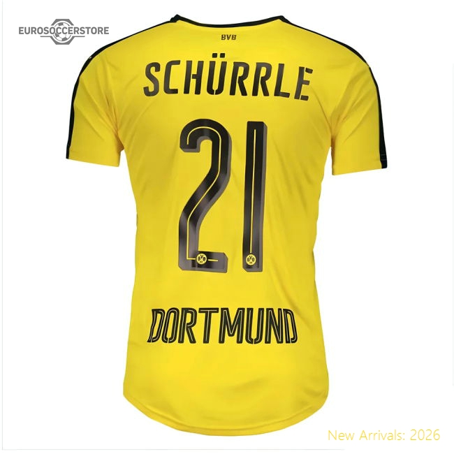 Borussia Dortmund 2016-17 Home Shirt Schurrle #21 ((Fair) M)-Football Shirts Shop