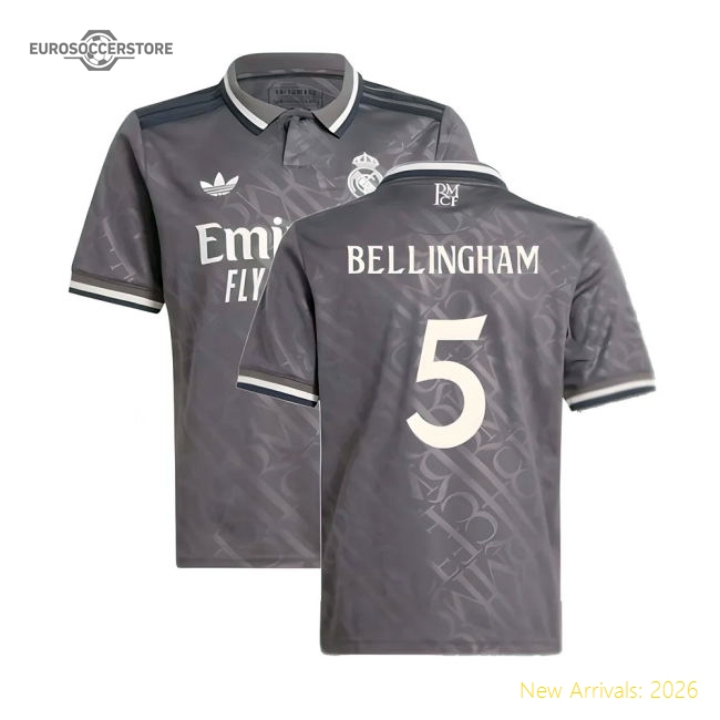 2024-2025 Real Madrid Third Shirt (Kids) (Bellingham 5)-Football Shirts Shop