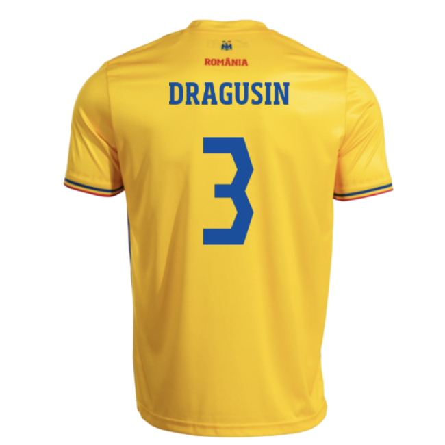 2025-2026 Romania Home Replica Shirt (Kids) (Dragusin 3)-Football Shirts Shop