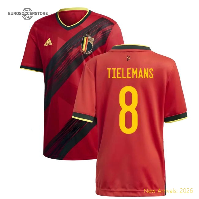 2020-2021 Belgium Home Adidas Football Shirt (TIELEMANS 8)-Football Shirts Shop