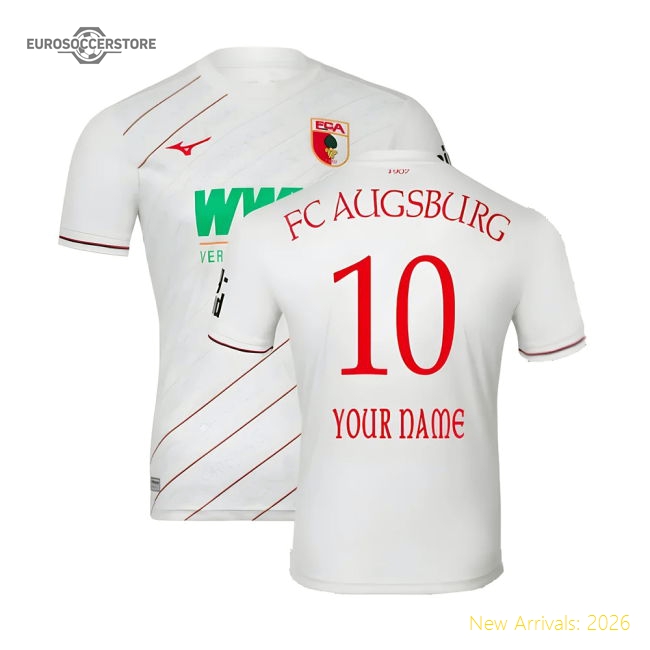 2024-2025 FC Augsburg Home Shirt (Your Name)-Football Shirts Shop