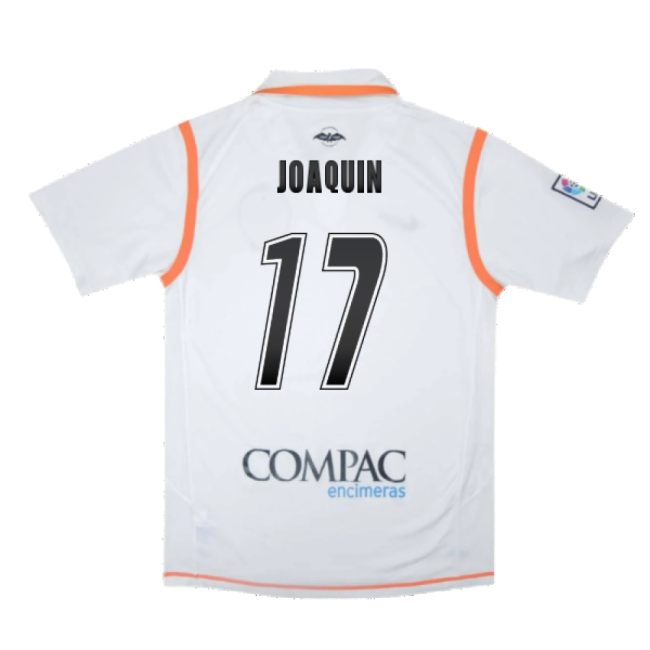 Valencia 2007-08 Home Shirt ((Excellent) S) (Joaquin 17)-Football Shirts Shop