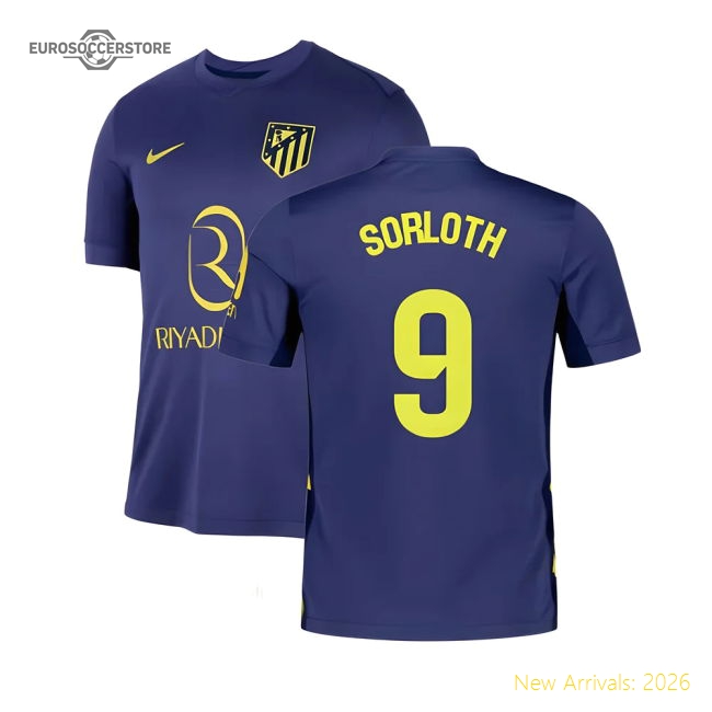2025-2026 Atletico Madrid Away Shirt (Sorloth 9)-Football Shirts Shop