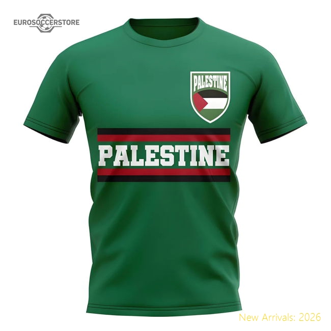 Palestine Core Football Country T-Shirt (Green)-Football Shirts Shop