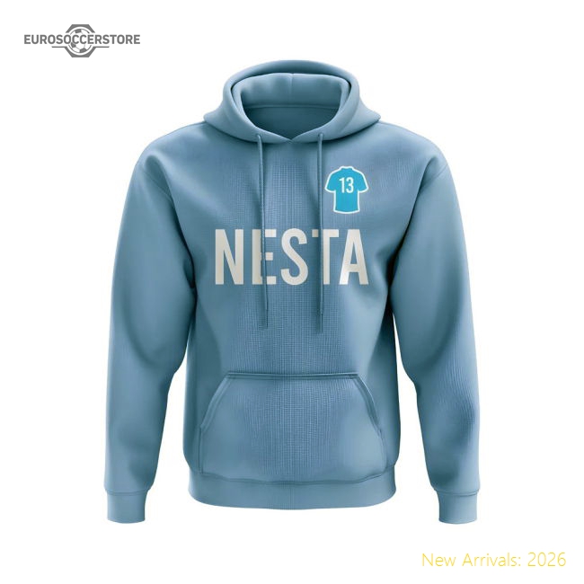 Alessandro Nesta Lazio Number Hoody (Sky)-Football Shirts Shop