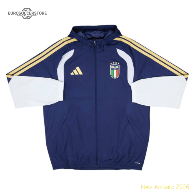 2026-2027 Italy Allweather Jacket (Blue)-Football Shirts Shop