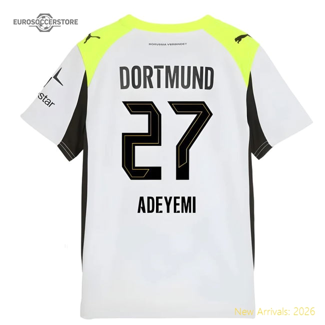 2025-2026 Borussia Dortmund Away Shirt (Kids) (Adeyemi 27)-Football Shirts Shop