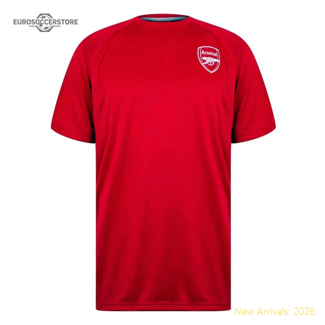 Arsenal Poly T-Shirt (Red)-Football Shirts Shop