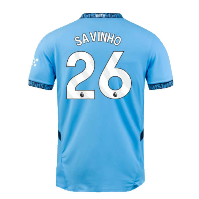 2024-2025 Man City Home Authentic Shirt with packaging (Savinho 26)-Football Shirts Shop