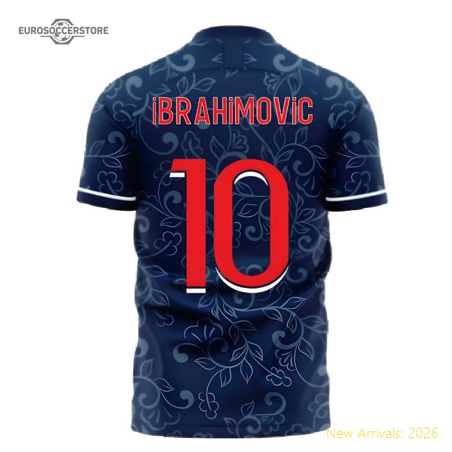Paris 2025-2026 Home Concept Football Kit (Libero) (IBRAHIMOVIC 10)-Football Shirts Shop