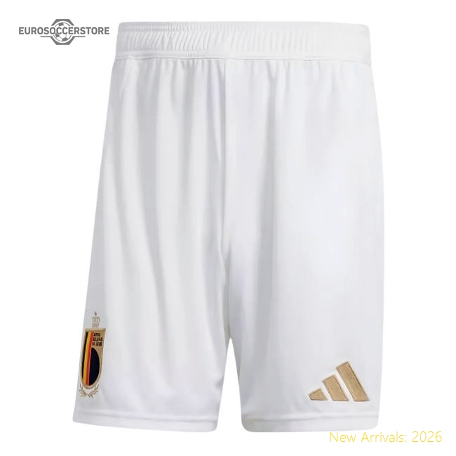 2024-2025 Belgium Away Shorts (White)-Football Shirts Shop