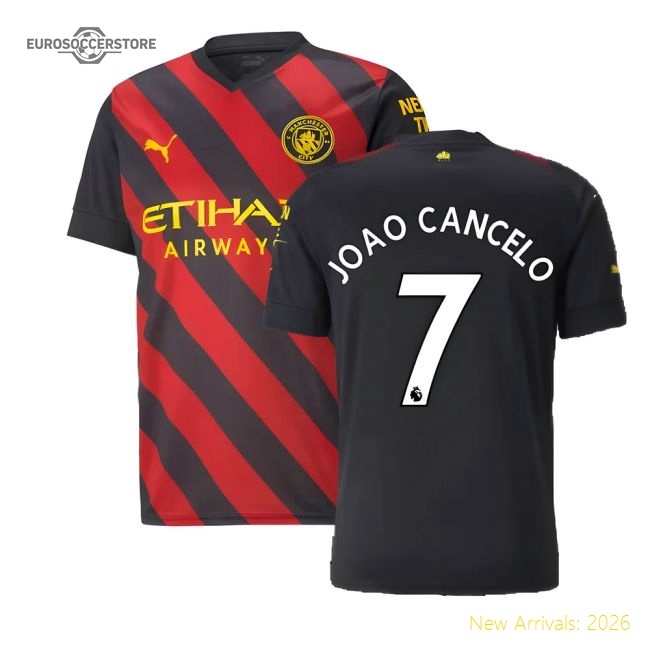 2022-2023 Man City Away Shirt (JOAO CANCELO 7)-Football Shirts Shop