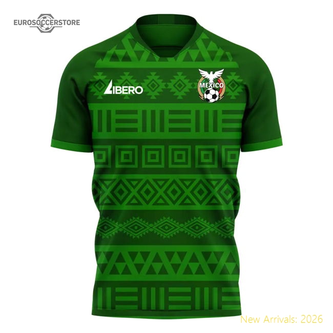 Mexico 2025-2026 Home Concept Football Kit (Libero) (Your Name)-Football Shirts Shop