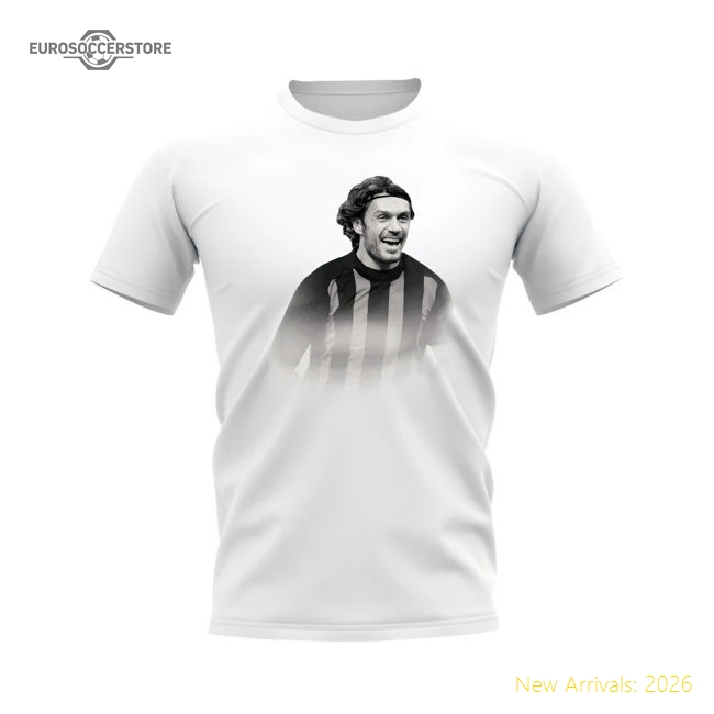 Paolo Maldini AC Milan Legend T-Shirt (White)-Football Shirts Shop