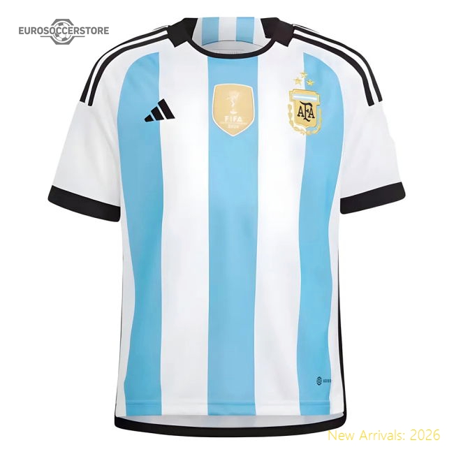 Argentina 2022 World Cup Winners Home Shirt - Kids-Football Shirts Shop