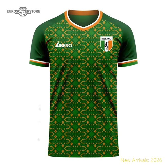 Ireland 2025-2026 Home Concept Football Kit (Libero) (MCCLEAN 11)-Football Shirts Shop