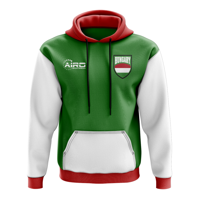 Hungary Concept Country Football Hoody (Green)-Football Shirts Shop
