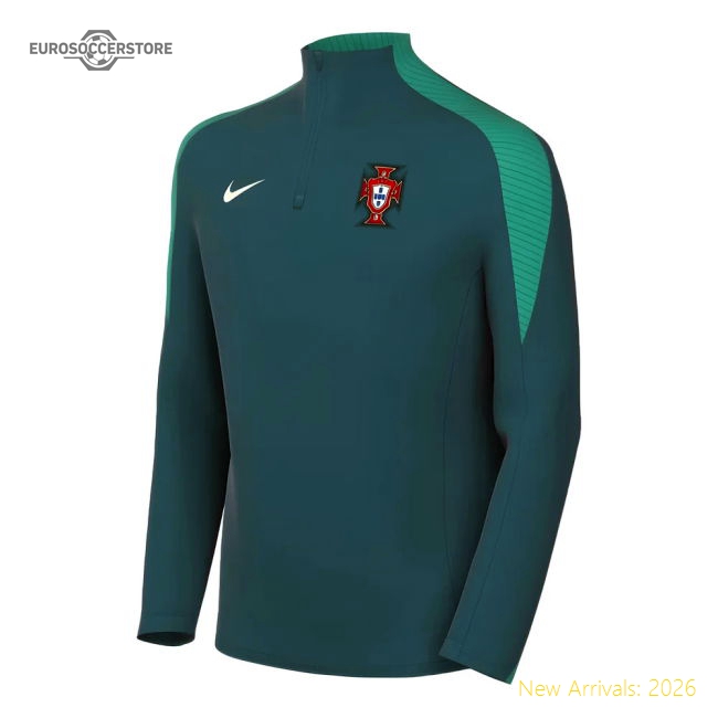 2024-2025 Portugal Dri-FIT Strike Training Top (Green)-Football Shirts Shop