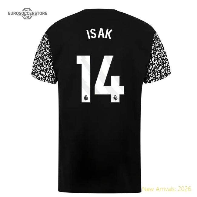 Newcastle Graphic T-Shirt (Black) (Isak 14)-Football Shirts Shop