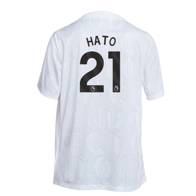 2025-2026 Chelsea Academy Pro Pre-Match Football Top (White) (Hato 21)-Football Shirts Shop