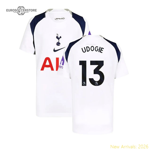2025-2026 Tottenham Hotspur Home Shirt (Kids) (Udogie 13)-Football Shirts Shop
