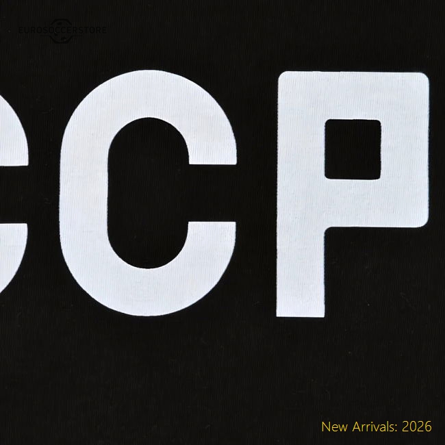 Soviet Union (CCCP) 12th Man T-Shirt - Black/White Ringer-Football Shirts Shop