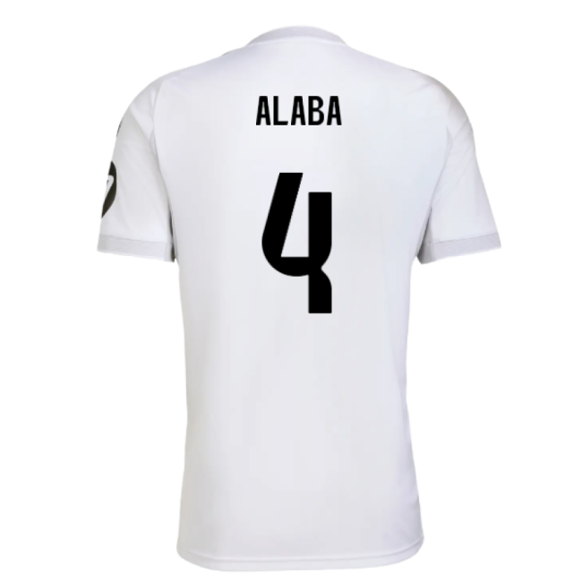 2025-2026 Real Madrid Home Shirt (Alaba 4)-Football Shirts Shop