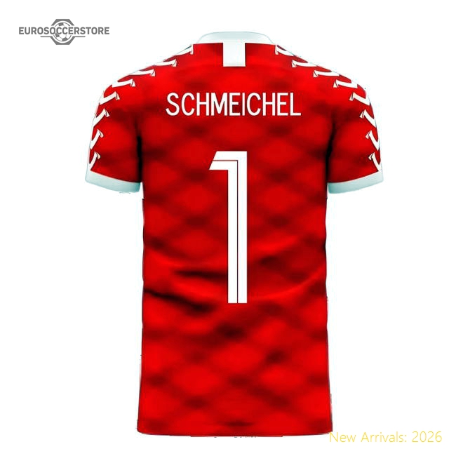 Denmark 2025-2026 Home Concept Football Kit (Viper) (SCHMEICHEL 1)-Football Shirts Shop