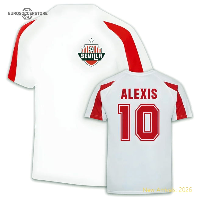 Alexis Sanchez Sevilla Sports Training Jersey (White)-Football Shirts Shop