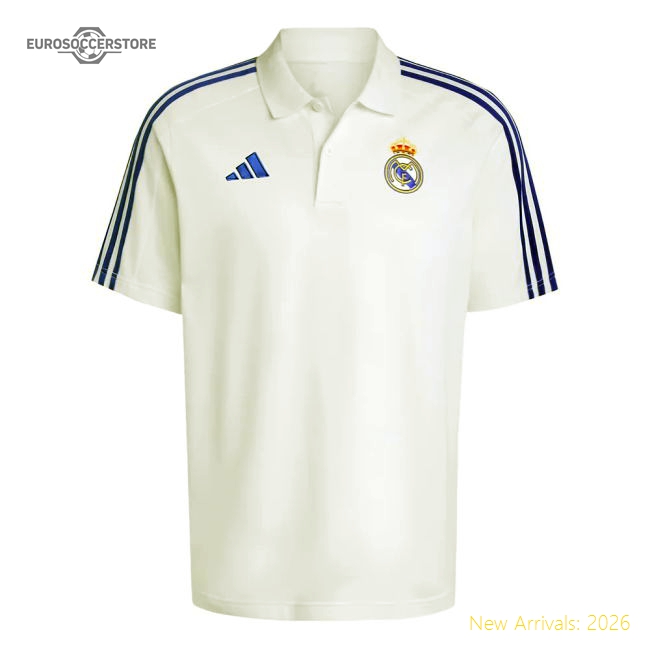 2024-2025 Real Madrid DNA Polo Shirt (White)-Football Shirts Shop