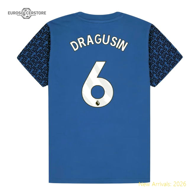 Tottenham Hotspur Graphic T-shirt (Blue) - Kids (Dragusin 6)-Football Shirts Shop