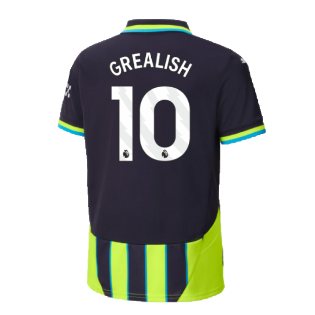 2024-2025 Man City Away Shirt (Kids) (Grealish 10)-Football Shirts Shop