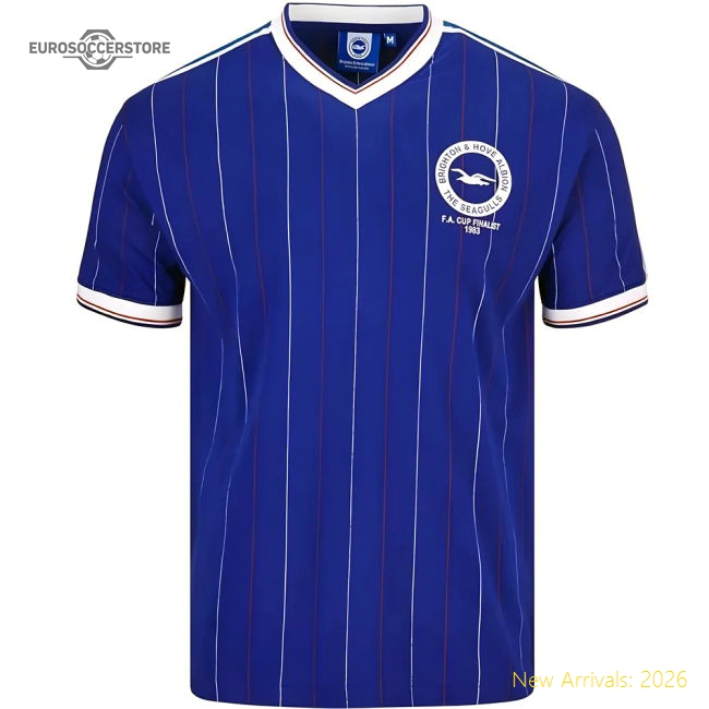 Score Draw Brighton and Hove Albion 1983 FA Cup Final Shirt-Football Shirts Shop