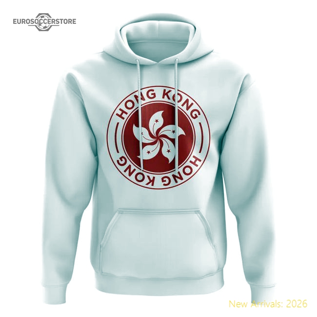 Hong Kong Football Badge Hoodie (White)-Football Shirts Shop