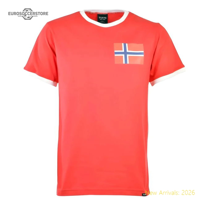 Norway 12th Man T-Shirt - Red/White Ringer-Football Shirts Shop
