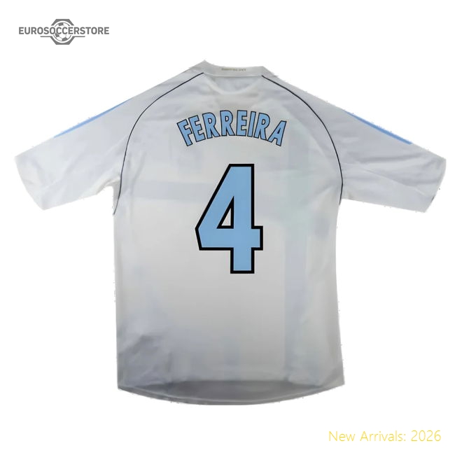 Marseille 2004-05 Home Shirt ((Excellent) L) (Ferreira 4)-Football Shirts Shop