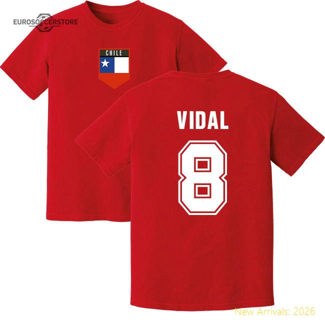 Vidal Chile Training Jersey (Red)-Football Shirts Shop