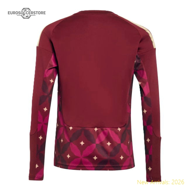 2026-2027 Italy Home Goalkeeper Shirt (Burgundy) - Kids-Football Shirts Shop