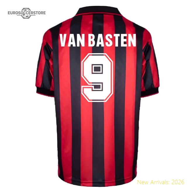 AC Milan 1996 Home Retro Shirt (VAN BASTEN 9)-Football Shirts Shop