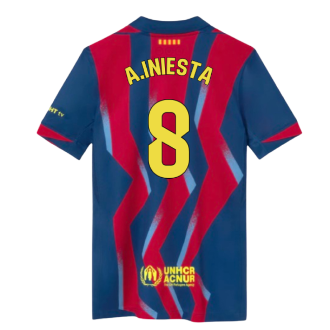 2025-2026 Barcelona Fourth Shirt (Kids) (A.Iniesta 8)-Football Shirts Shop