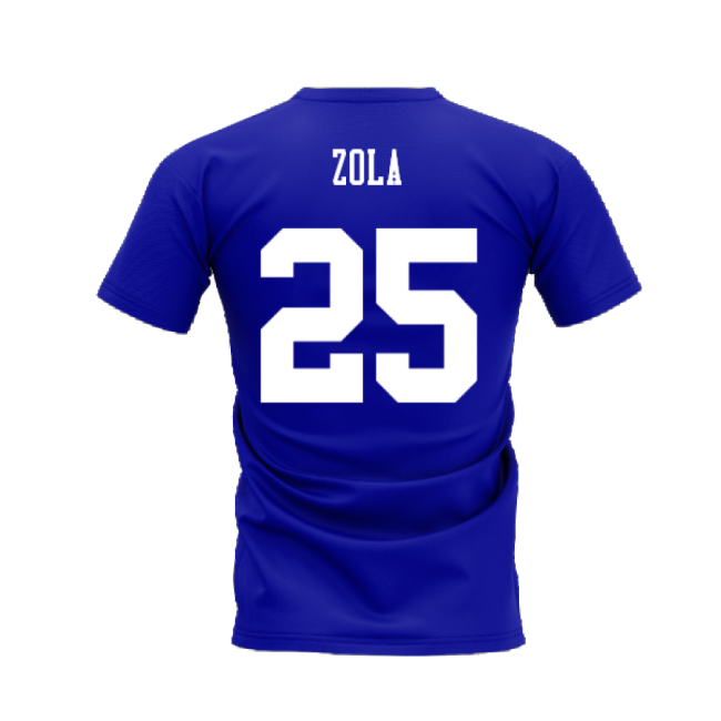 Chelsea 1995-1996 Retro Shirt T-shirts (Blue) (Zola 25)-Football Shirts Shop