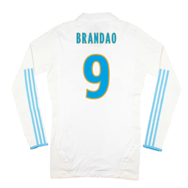 Marseille 2011-12 Player Spec Long Sleeve Home Shirt ((Excellent) L) (Brandao 9)-Football Shirts Shop