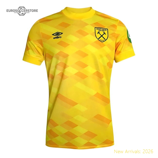 2024-2025 West Ham Goalkeeper Shirt (Yellow) - Kids-Football Shirts Shop