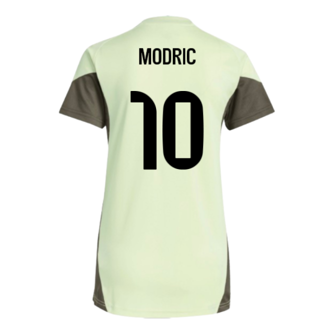 2025-2026 Real Madrid Training Jersey (Almost Lime) - Womens (Modric 10)-Football Shirts Shop