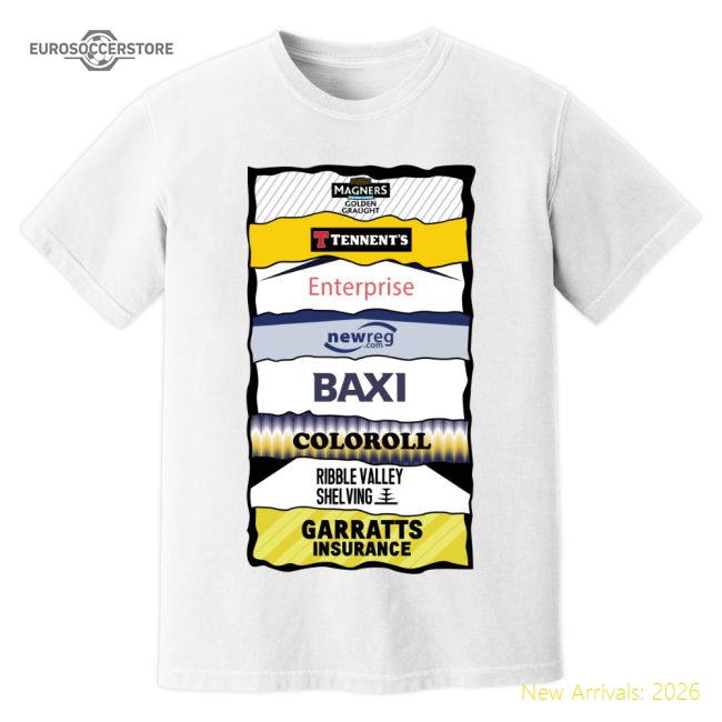 Preston Sponsor History T-Shirt (White)-Football Shirts Shop