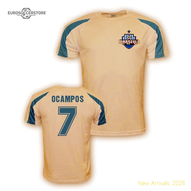 Lucas Ocampos Marseille Sports Training Jersey (white)-Football Shirts Shop