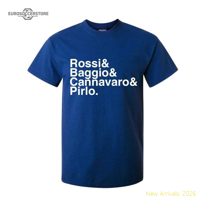 Italy Football Legends T-shirt (blue)-Football Shirts Shop