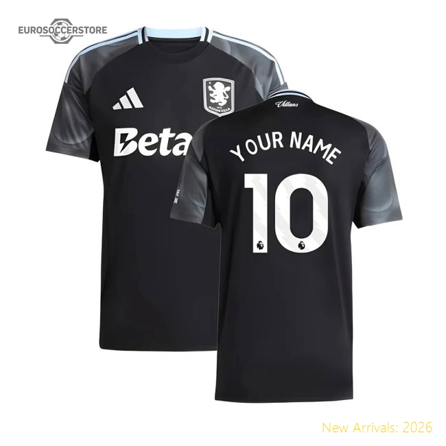 2025-2026 Aston Villa Away Shirt (Your Name)-Football Shirts Shop